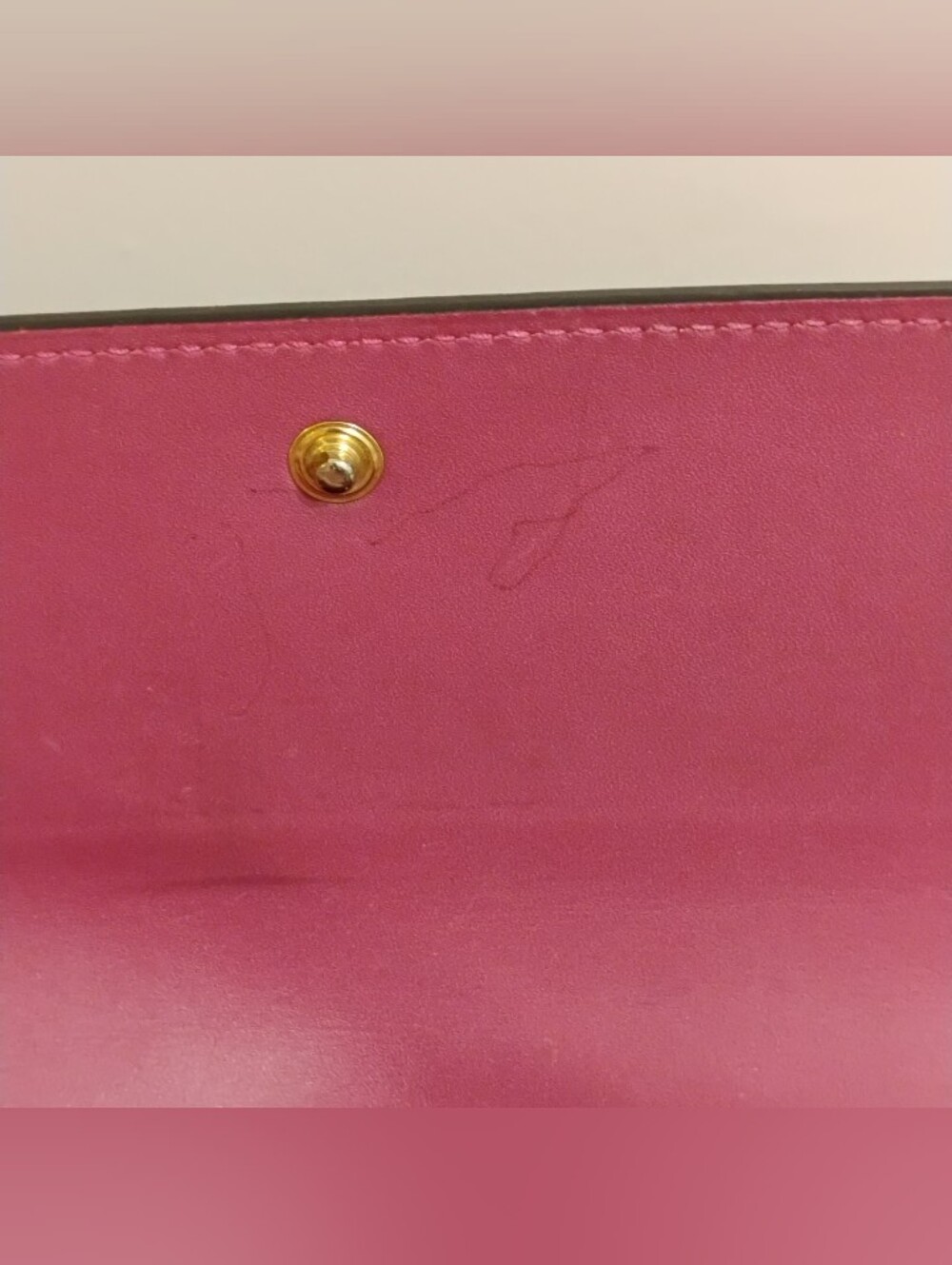 GUC Gucci Continental Wallet - Red Leather, GG Canvas, Dusty Pink Interior - Picture 9 of 12